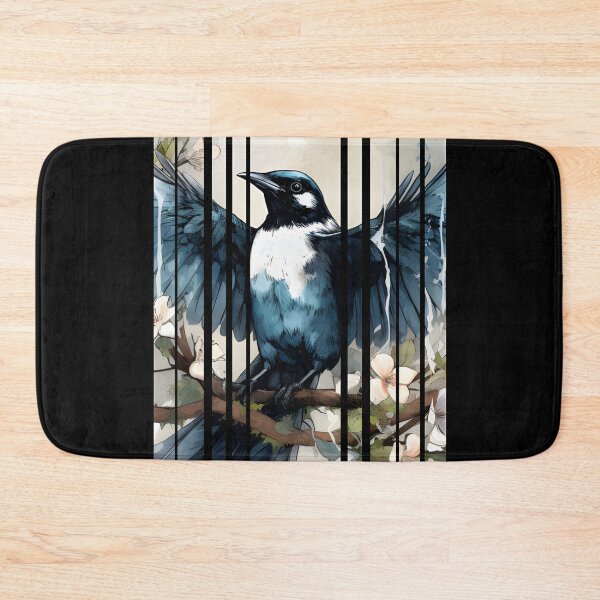 Item preview, Butcherbird with open wings designed and sold by GediaPrints.