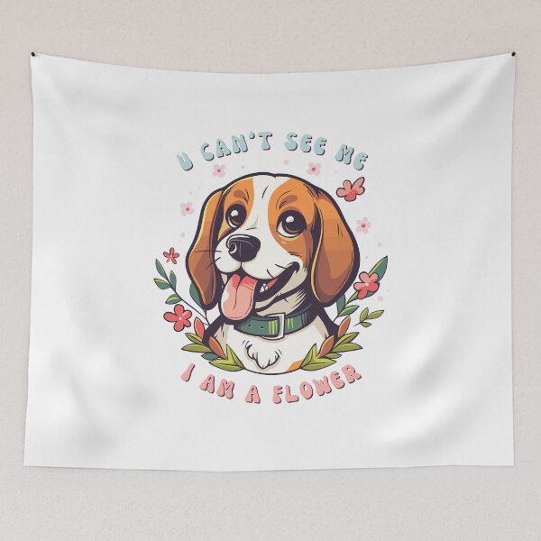 Artikelvorschau, Süßer Beagle – Du kannst mich nicht sehen, ich bin eine Blume entworfen und verkauft von SFIPS.