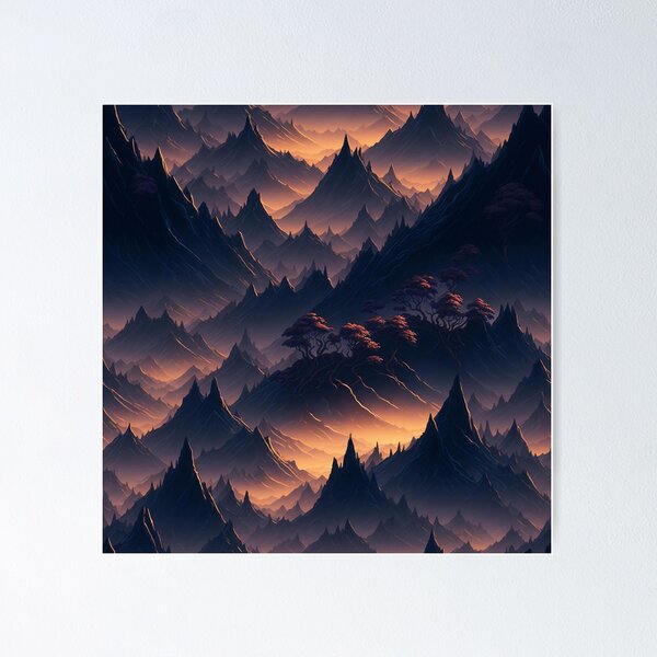 Item preview, Fantasy Mountains designed and sold by yearningcycle.