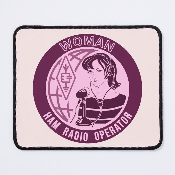 Item preview, Woman HAM Radio Operator - cicrcle dark pink style designed and sold by tuzlay.