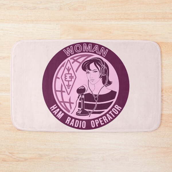 Item preview, Woman HAM Radio Operator - cicrcle dark pink style designed and sold by tuzlay.