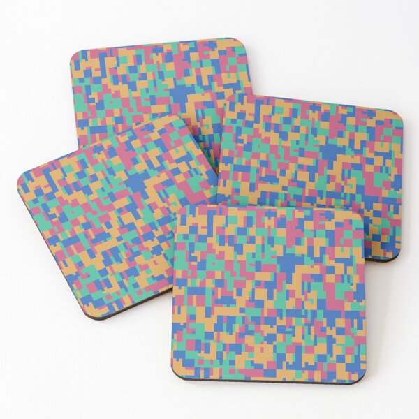 Item preview, Happy Accidents // Vintage Gingham Retro Color Glitch 1980s Geometric Cluster Pattern 8bit Pixel Art designed and sold by mixedpixels.