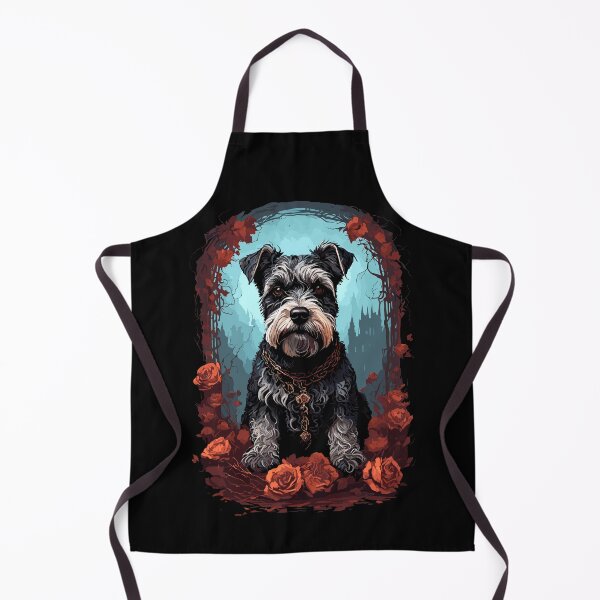 Item preview, Miniature Schnauzer Dog Gothic Floral designed and sold by faunathreads.