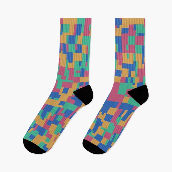 Item preview, Happy Accidents // Vintage Gingham Retro Color Glitch 1980s Geometric Cluster Pattern 8bit Pixel Art designed and sold by mixedpixels.