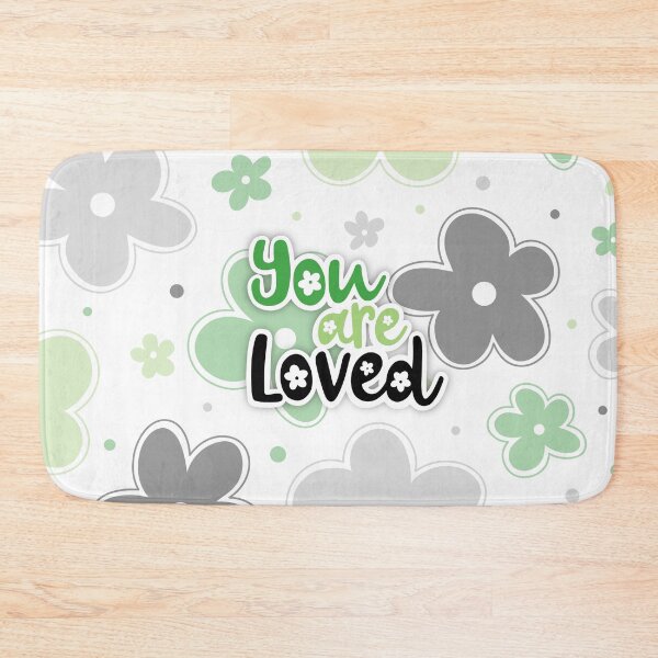 Item preview, You Are Loved Flowers Aro Pride Lettering designed and sold by JoyfulJen.