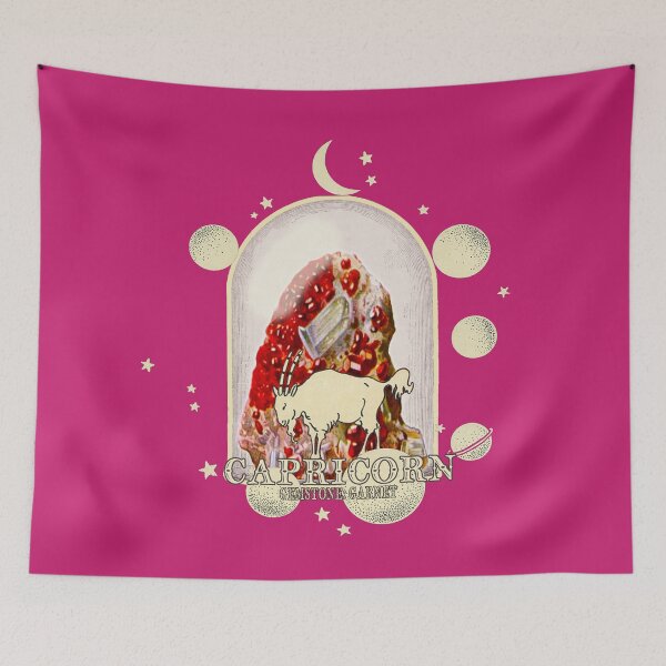 Item preview, Capricorn Gemstone: Garnet crystal. Astral design. Pink version designed and sold by MINDTHECHERRY.
