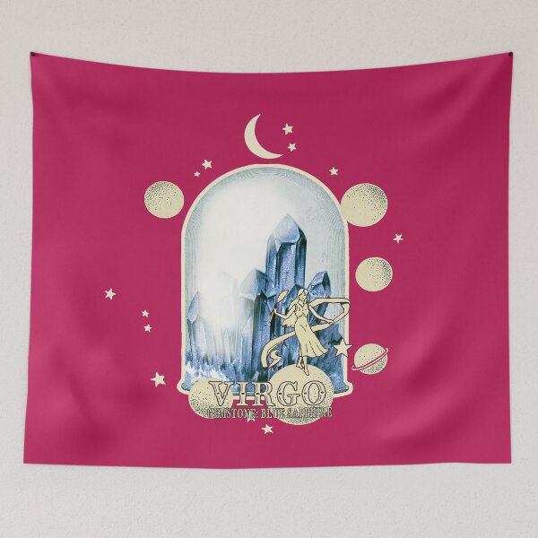 Item preview, Virgo Gemstone: Blue sapphire crystal. Astral design. Pink version designed and sold by MINDTHECHERRY.
