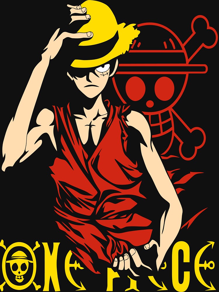 Sudadera con capucha One Piece Luffy - Rojo