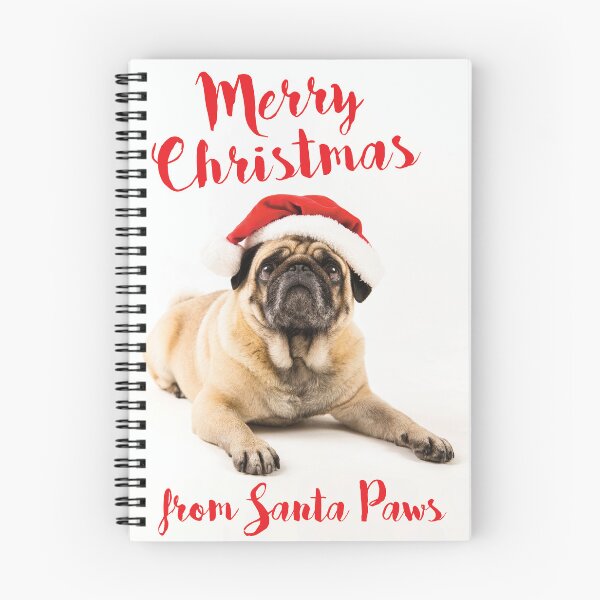 Artikelvorschau, Weihnachtsmann-Pfoten-Hundekarte entworfen und verkauft von Mirthful Merch.