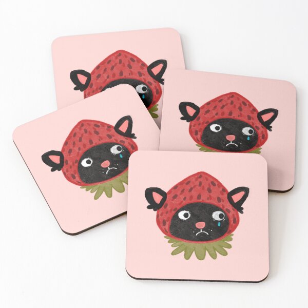Item preview, Sad Strawberry Cat designed and sold by SpaceAubergine.