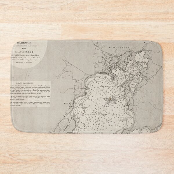 Item preview, Vintage Map of Gloucester MA (1862) designed and sold by BravuraMedia.
