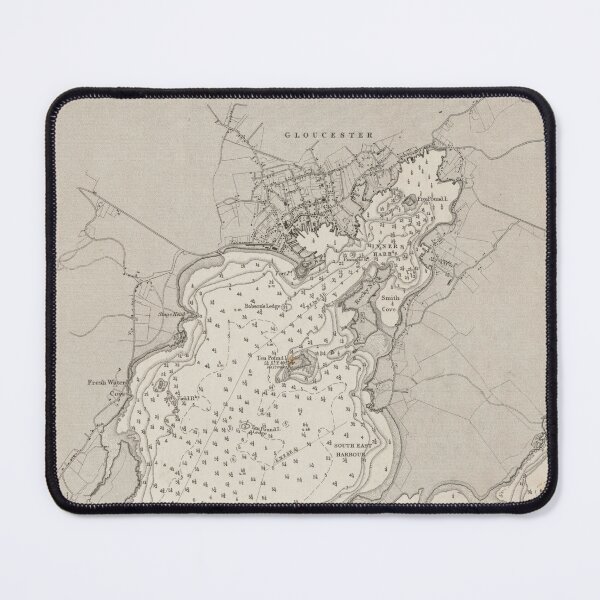 Item preview, Vintage Map of Gloucester MA (1862) designed and sold by BravuraMedia.