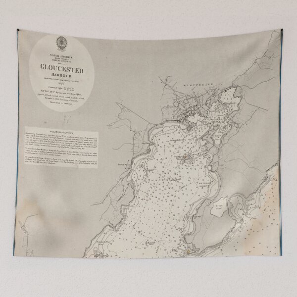 Item preview, Vintage Map of Gloucester MA (1862) designed and sold by BravuraMedia.