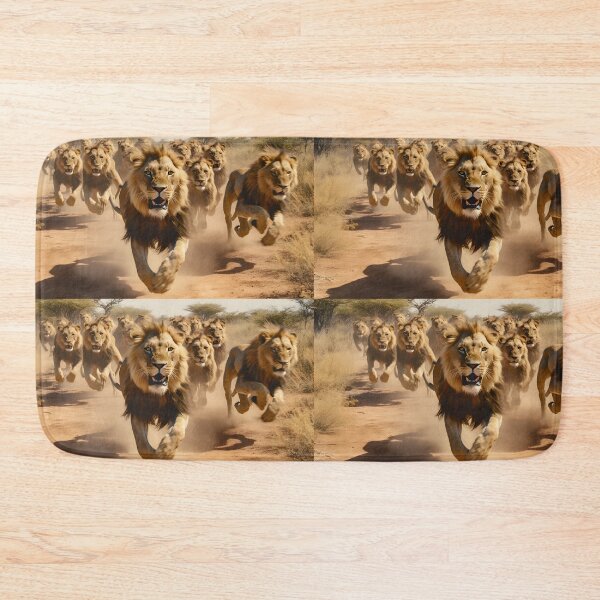 Item preview, Lions running designed and sold by AI-Only Creations.