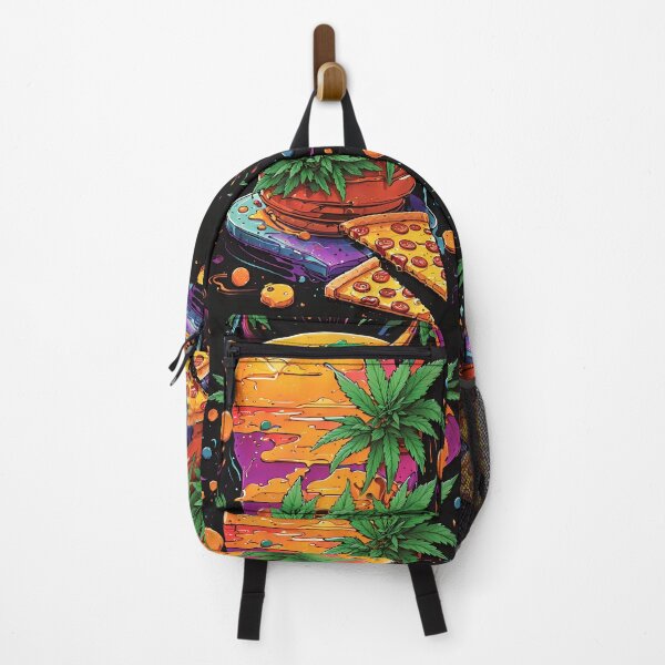 Item preview, Pizza Sunset Colors Black Background with weed designed and sold by wojysmokes.