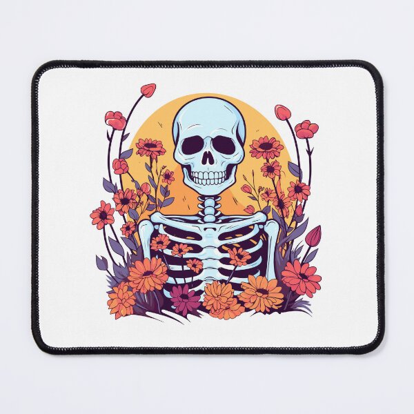 Item preview, Halloween Skeleton with Flowers - Halloween Design designed and sold by Just-Flowers.