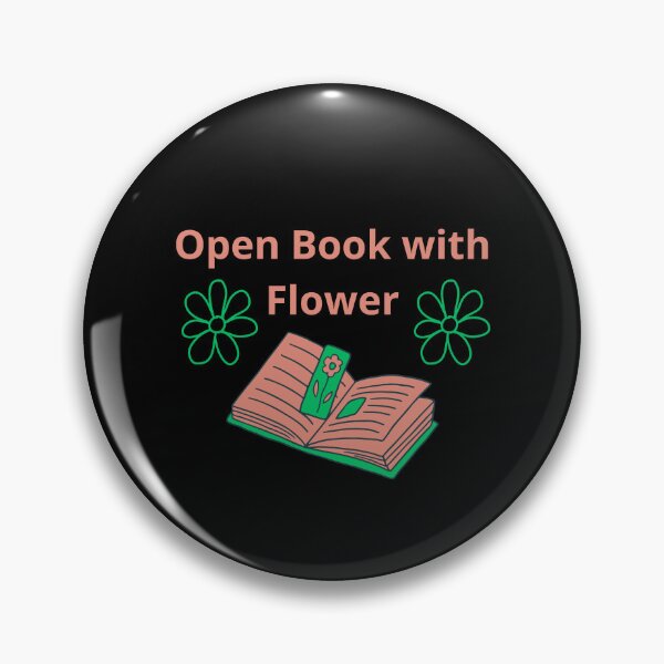 Item preview, Open Book with Flower designed and sold by Mirmura.