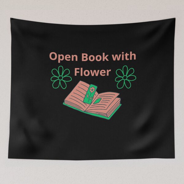 Item preview, Open Book with Flower designed and sold by Mirmura.