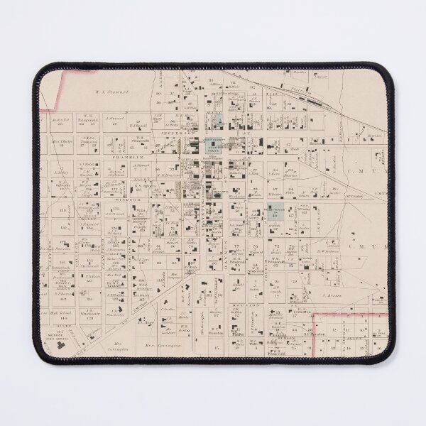 Item preview, Vintage Map of Monroe NC (1882) designed and sold by BravuraMedia.
