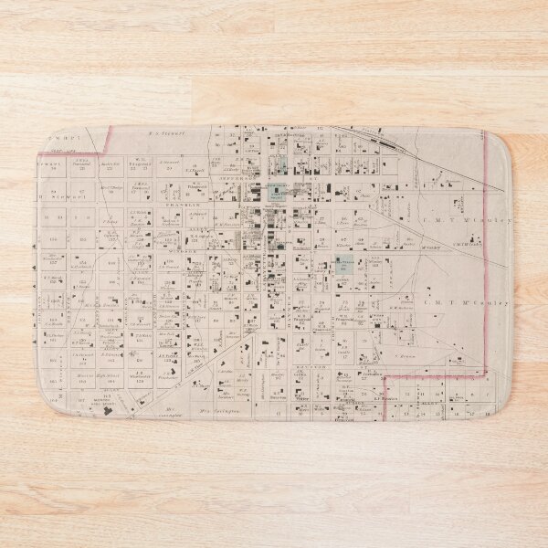 Item preview, Vintage Map of Monroe NC (1882) designed and sold by BravuraMedia.