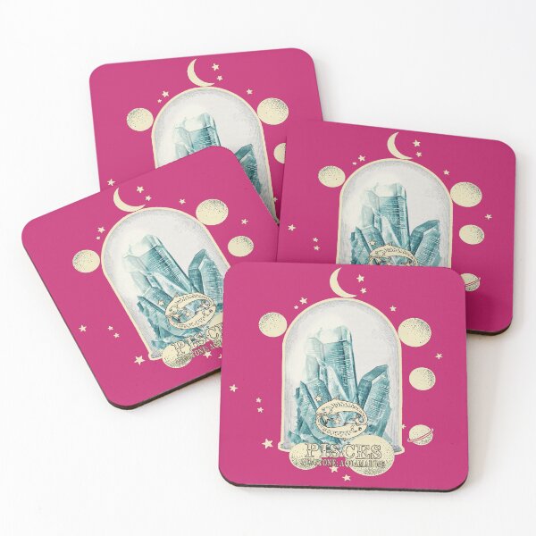 Item preview, Pisces Gemstone: Aquamarine crystal. Astral design. Pink version designed and sold by MINDTHECHERRY.