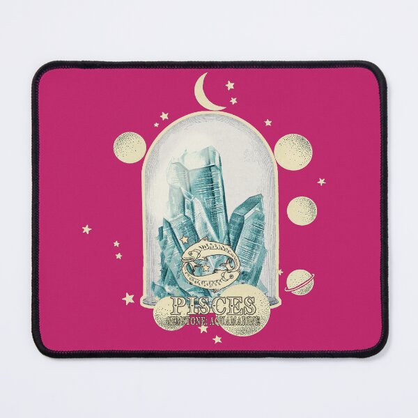 Item preview, Pisces Gemstone: Aquamarine crystal. Astral design. Pink version designed and sold by MINDTHECHERRY.