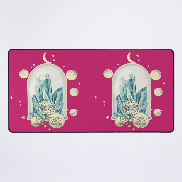 Item preview, Pisces Gemstone: Aquamarine crystal. Astral design. Pink version designed and sold by MINDTHECHERRY.