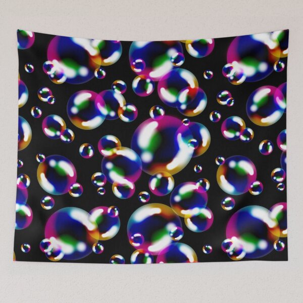 Item preview, Bubbles on Black - seamless pattern designed and sold by Smetankinaart.