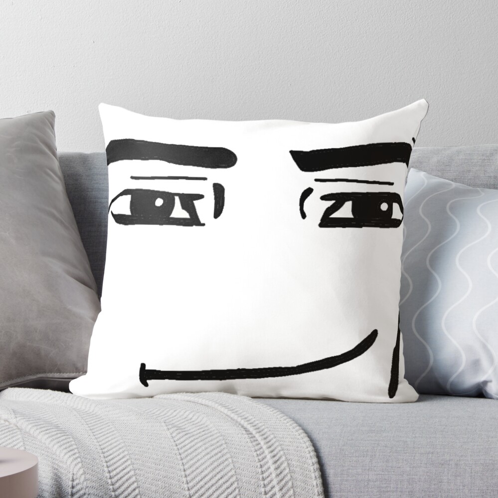 Man Face Throw Pillow for Sale by prrrki