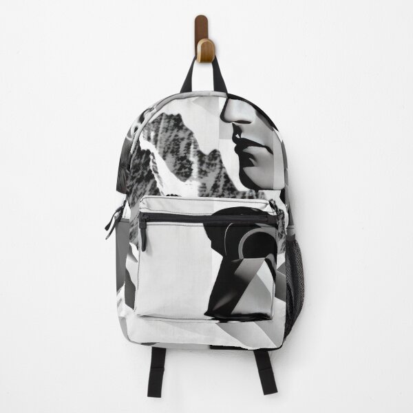 Item preview, Black & White Bauhaus Portrait in Front of the Alps designed and sold by ArtificialGenes.