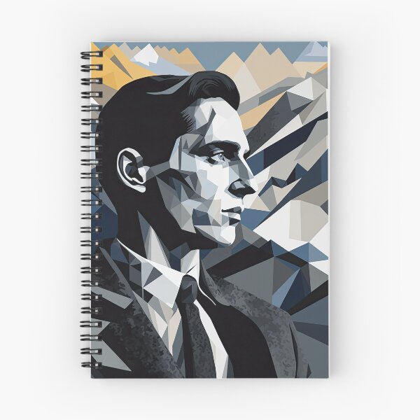 Item preview, Black & White Bauhaus Portrait in Front of the Alps designed and sold by ArtificialGenes.