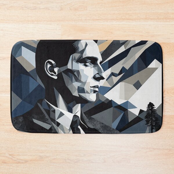 Item preview, Black & White Bauhaus Portrait in Front of the Alps designed and sold by ArtificialGenes.