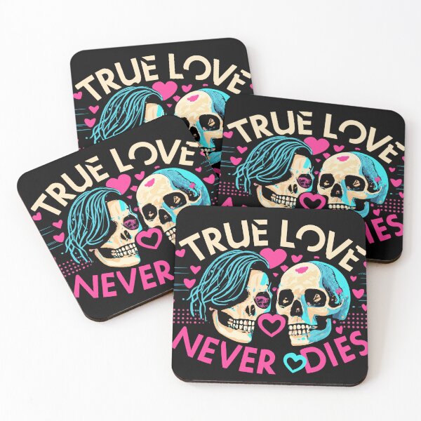 Item preview, True Love never dies - Skull lovers designed and sold by PrintSoulDesign.