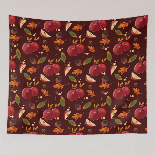 Item preview, Autumn Pattern Apple+Acorns designed and sold by ByAllyAlly.
