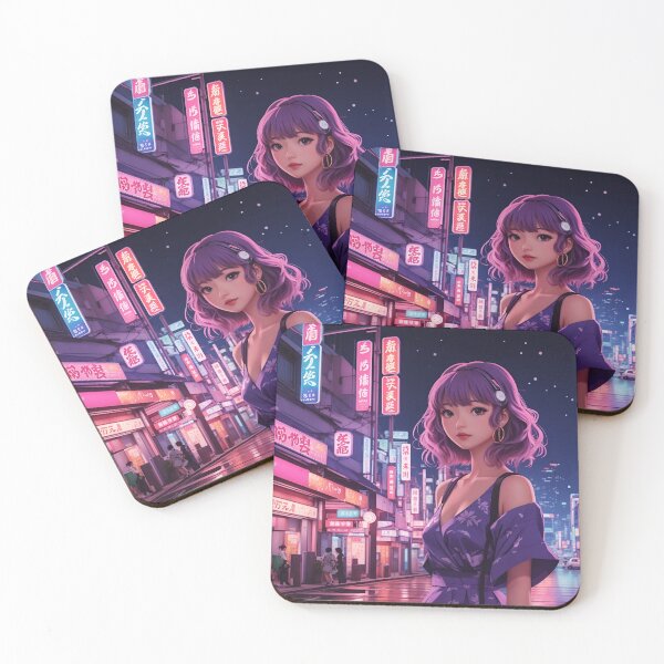 Item preview, Girl in city retro neon Japan designed and sold by Hyperdrivee.