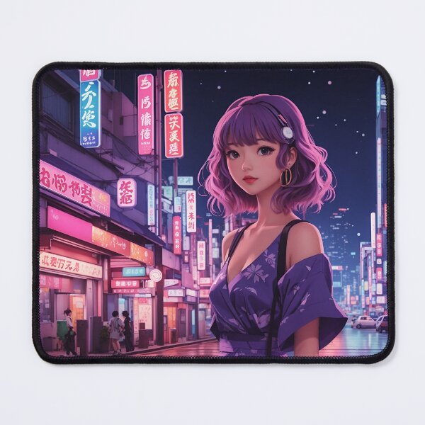 Item preview, Girl in city retro neon Japan designed and sold by Hyperdrivee.