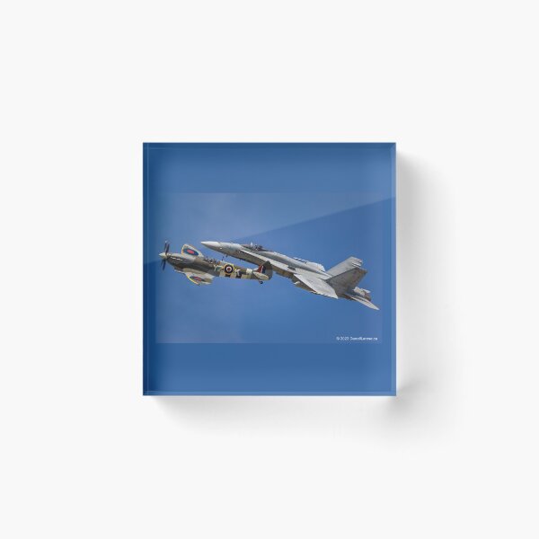 Item preview, Heritage flypass RCAF CF-18 Hornet & Supermarine Spitfire Mk.IX designed and sold by Darrell54.