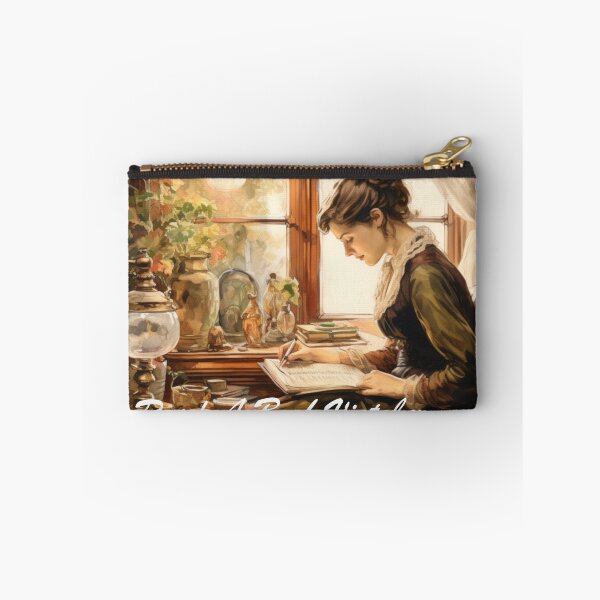 Item preview, Mujer victoriana leyendo y haciendo notas al margen Arte de inspiración victoriana designed and sold by CDC40.