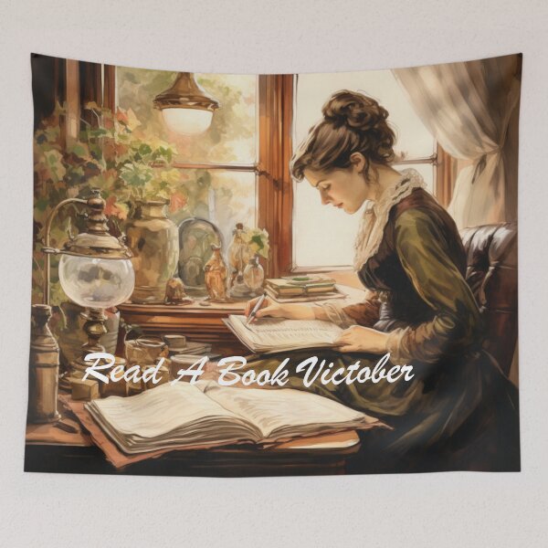 Item preview, Victorian Woman Reading And Making Margin Notes Victorian Inspired Art  designed and sold by CDC40.