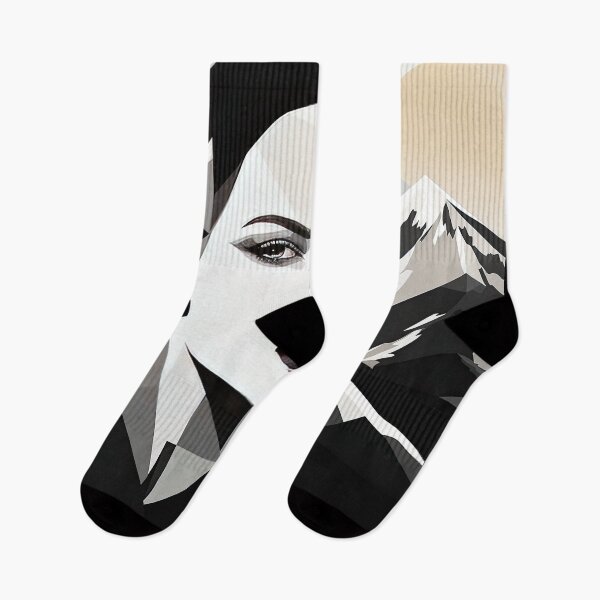 Item preview, Black & White Bauhaus Portrait in Front of the Alps designed and sold by ArtificialGenes.