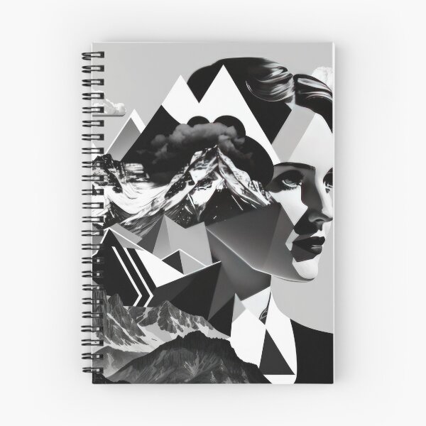 Item preview, Black & White Bauhaus Portrait in Front of the Alps designed and sold by ArtificialGenes.