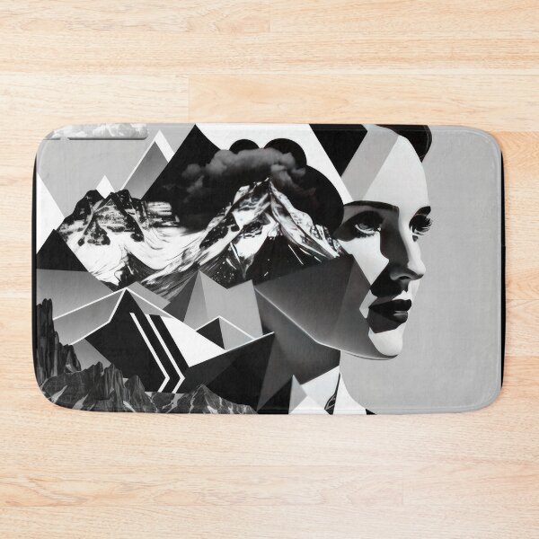Item preview, Black & White Bauhaus Portrait in Front of the Alps designed and sold by ArtificialGenes.