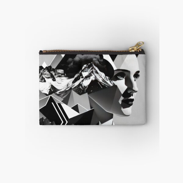 Item preview, Black & White Bauhaus Portrait in Front of the Alps designed and sold by ArtificialGenes.