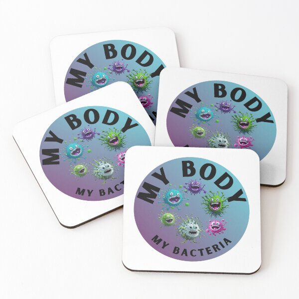 Item preview, My body, my bacteria, funny gift, colorful creatures designed and sold by ArtiDann.