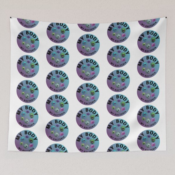Item preview, My body, my bacteria, funny gift, colorful creatures designed and sold by ArtiDann.