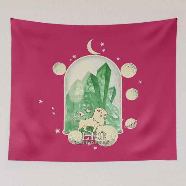Item preview, Leo Gemstone: Peridot crystal. Astral design. Pink version designed and sold by MINDTHECHERRY.
