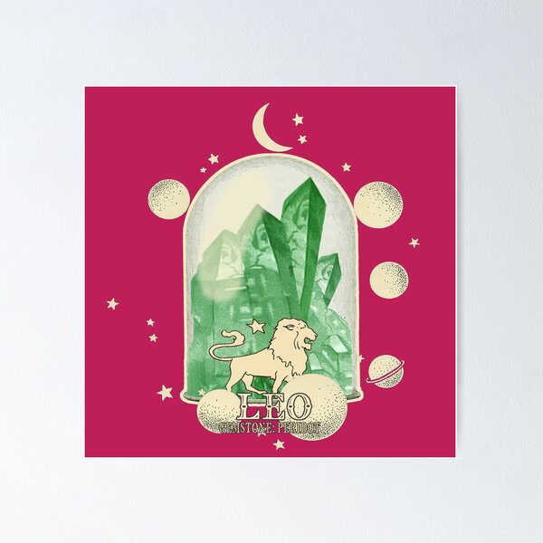 Item preview, Leo Gemstone: Peridot crystal. Astral design. Pink version designed and sold by MINDTHECHERRY.