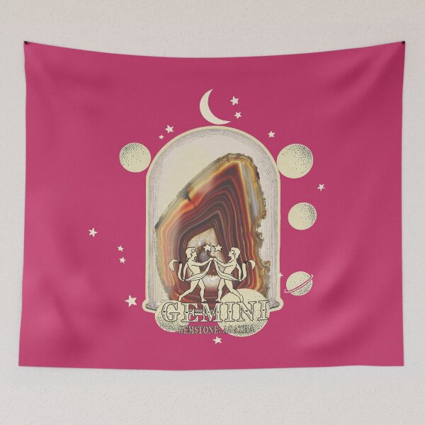 Item preview, Gemini Gemstone: Agatha crystal. Astral design. Pink version designed and sold by MINDTHECHERRY.
