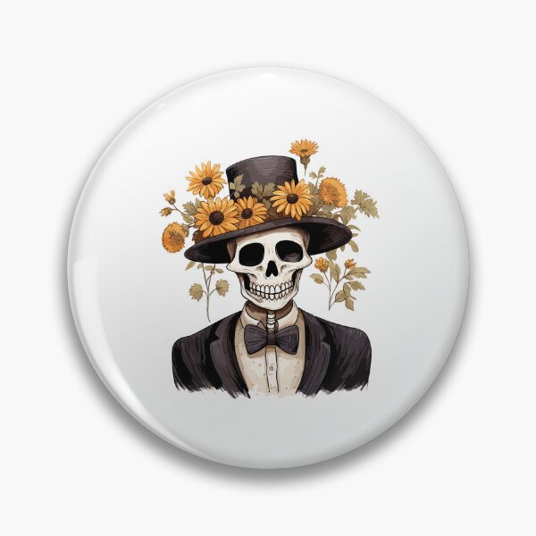 Item preview, Halloween Elegant Skeleton with Flowers - Halloween Design designed and sold by Just-Flowers.
