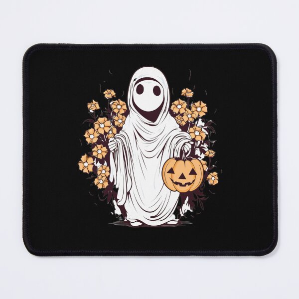 Item preview, Vintage Floral Ghost Halloween with Pumpkin designed and sold by ArtFromBeyond.